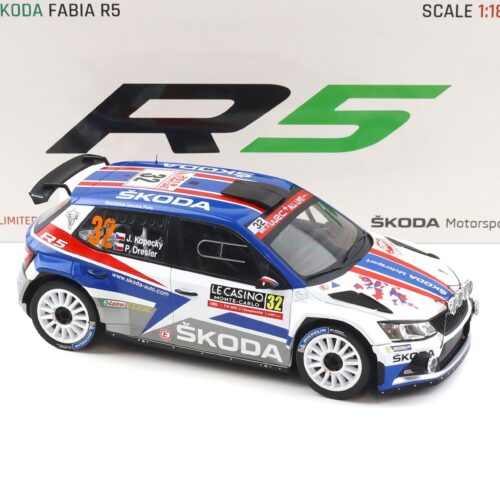 1:18 FOX18 Skoda Fabia R5 WRC Rally Monte Carlo 2018 #32 Kopecky/ Dresler
