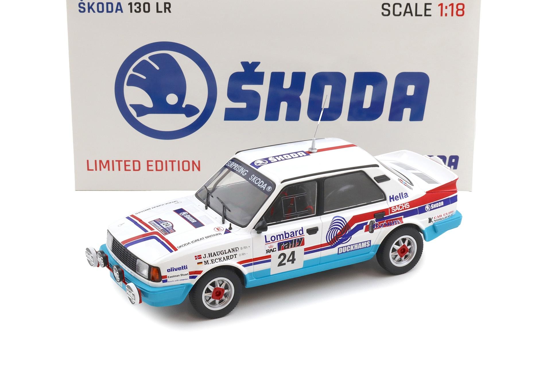 1:18 FOX18 Skonda 130 LR RAC Lombard Rally #24 Haugland/ Eckardt 1986