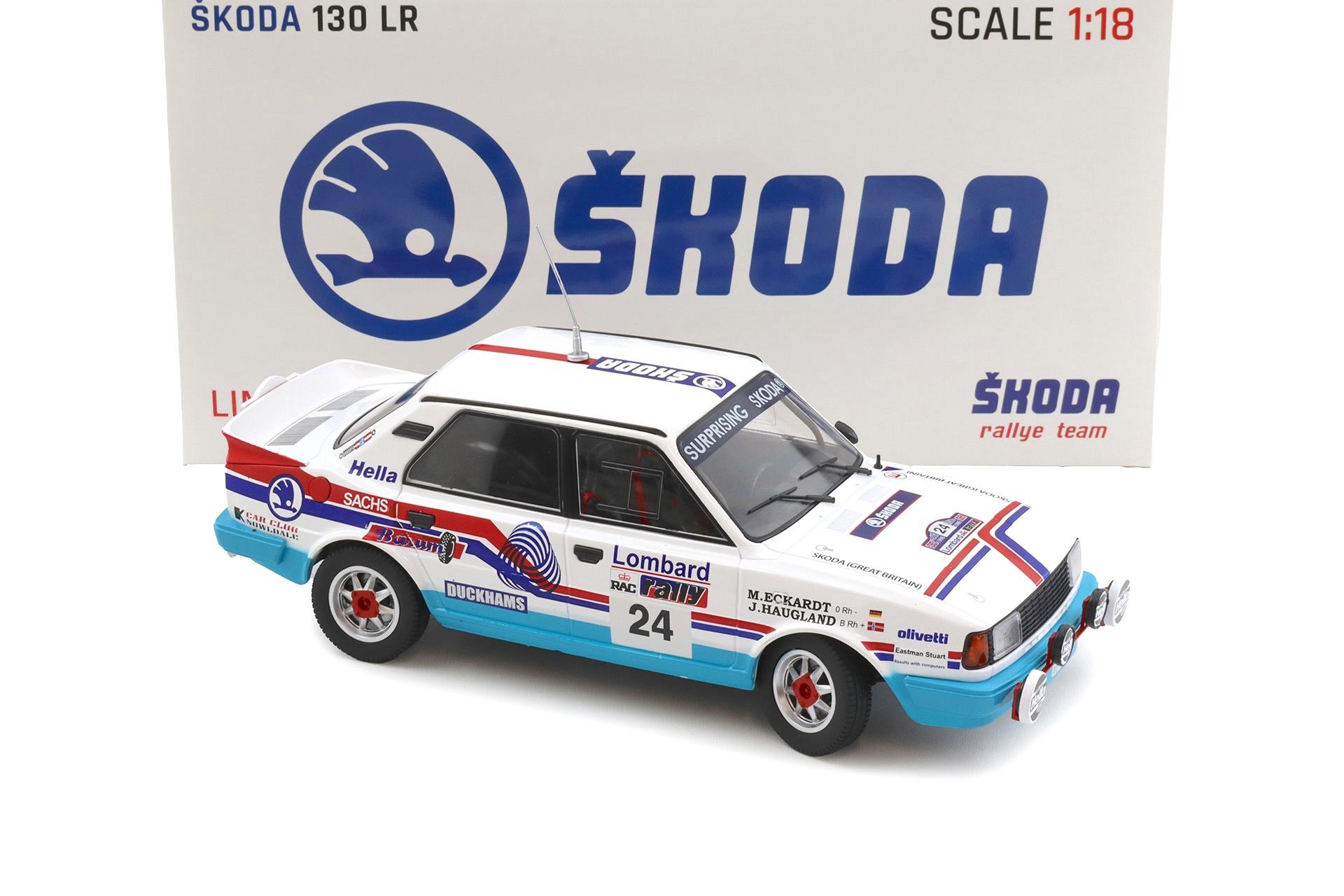 1:18 FOX18 Skonda 130 LR RAC Lombard Rally #24 Haugland/ Eckardt 1986