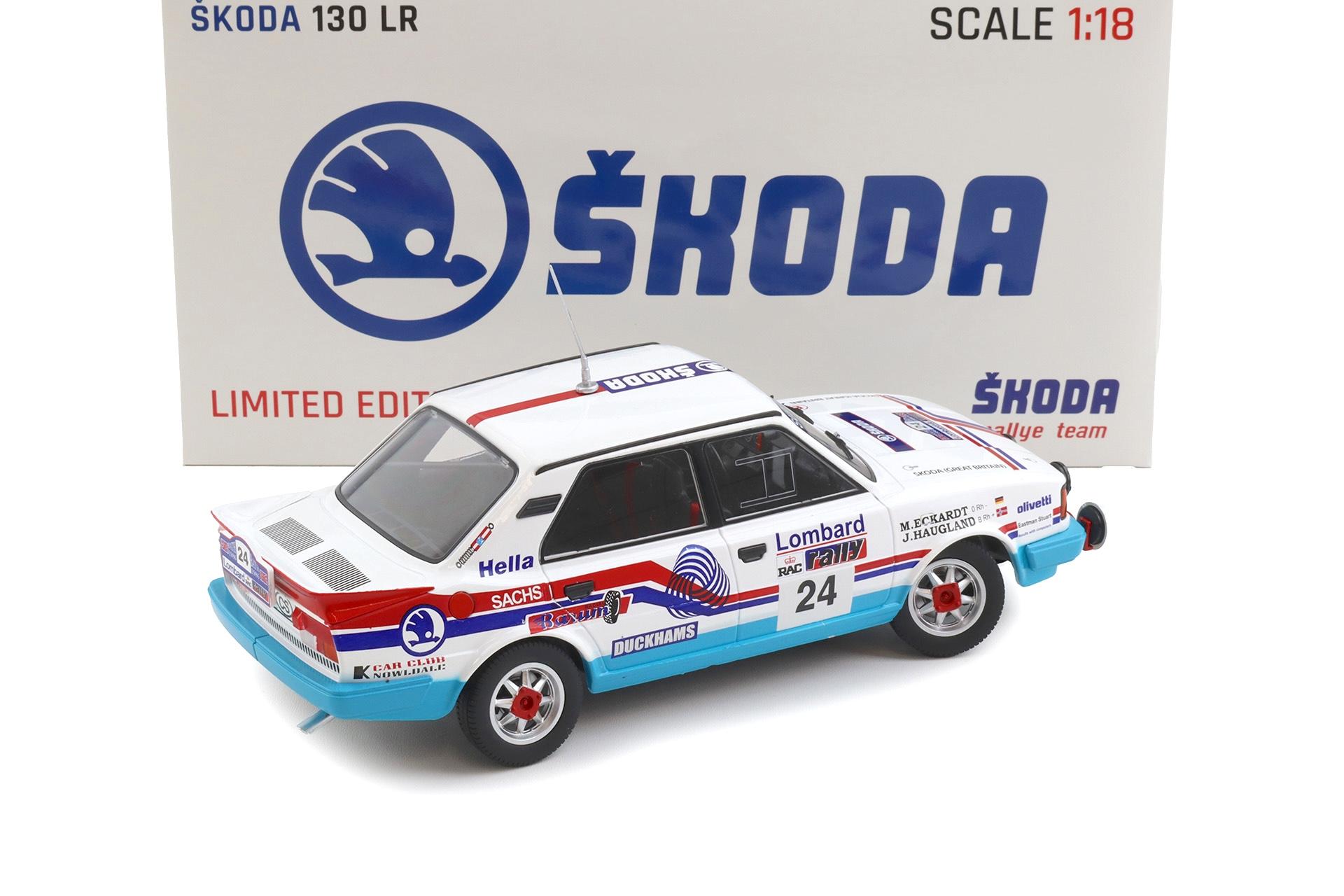1:18 FOX18 Skonda 130 LR RAC Lombard Rally #24 Haugland/ Eckardt 1986