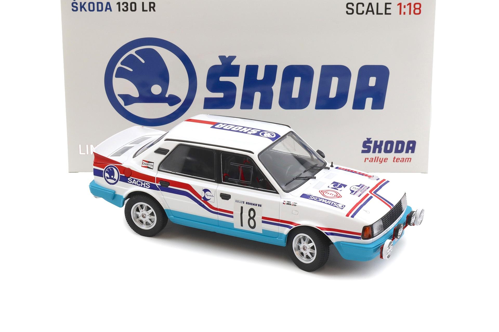 1:18 FOX18 Skonda 130 LR Rally Bohemia #18 Krecek/ Motl 1986