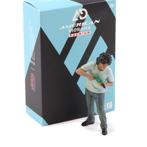 1:18 American Diorama Figur RWB Legend Akira Nakai-San mit Bohrer