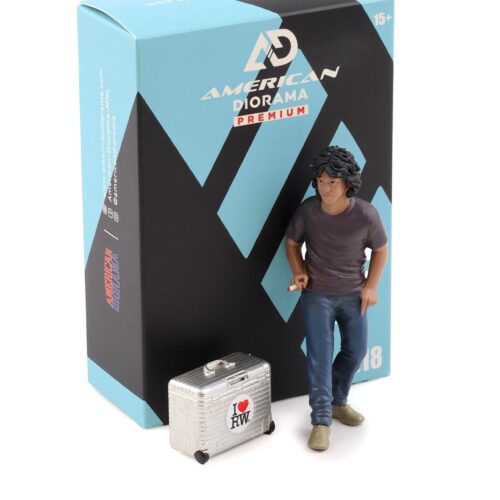 1:18 American Diorama Figur RWB Legend Akira Nakai-San mit Koffer