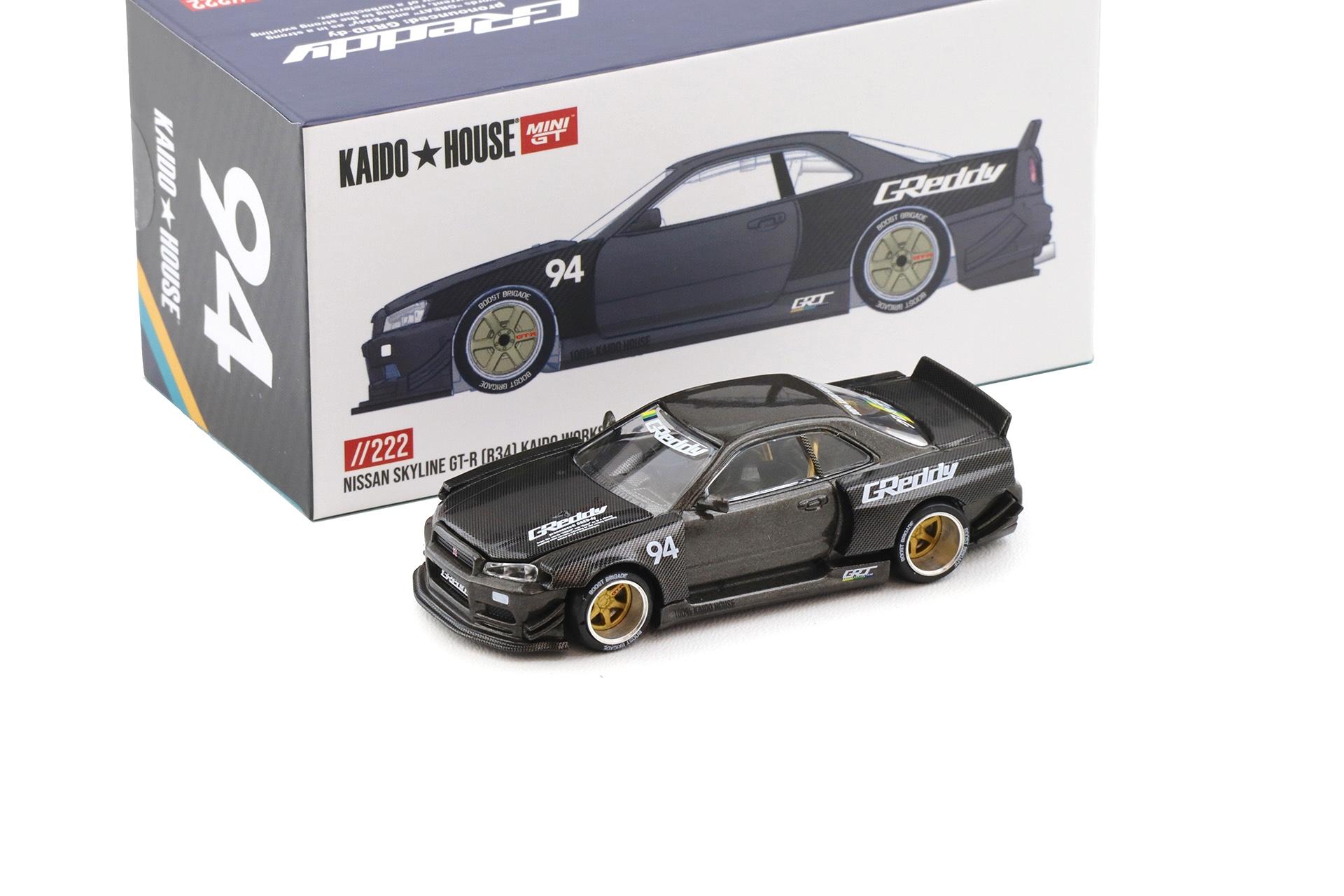 1:64 TSM Mini GT Kaido House Nissan Skyline GT-R R34 Kaido Works V2 GReddy