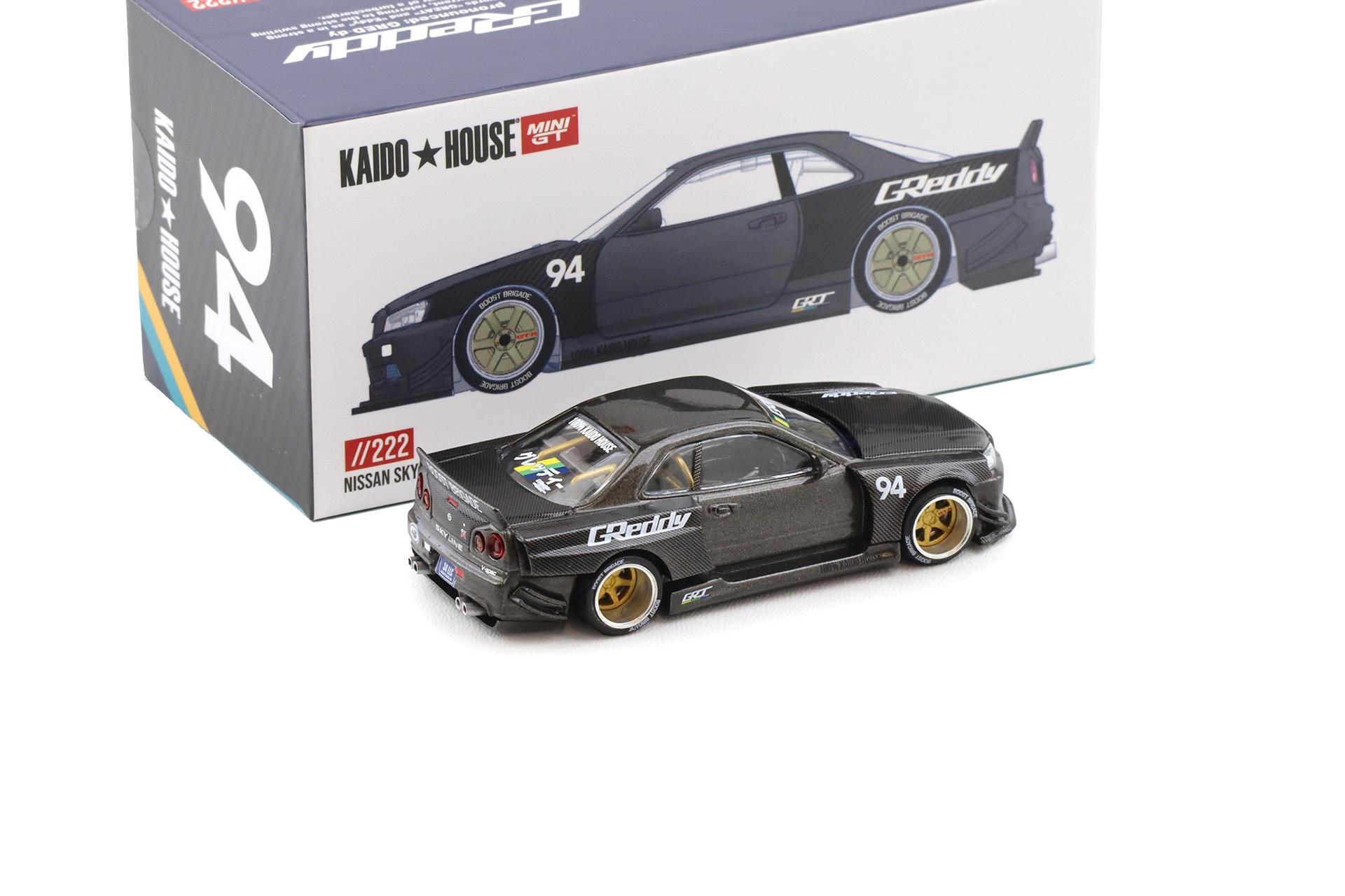 1:64 TSM Mini GT Kaido House Nissan Skyline GT-R R34 Kaido Works V2 GReddy