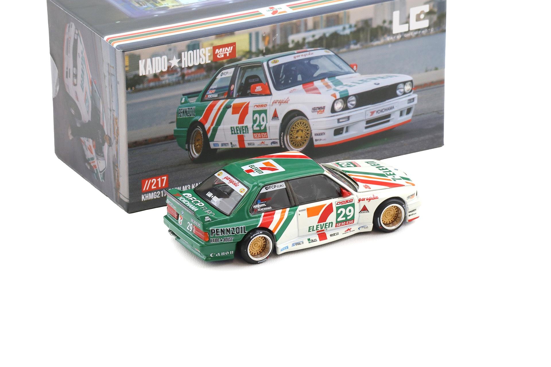 1:64 TSM Mini GT Kaido House BMW M3 E30 Kaido Works Larry Chen V1 7Eleven