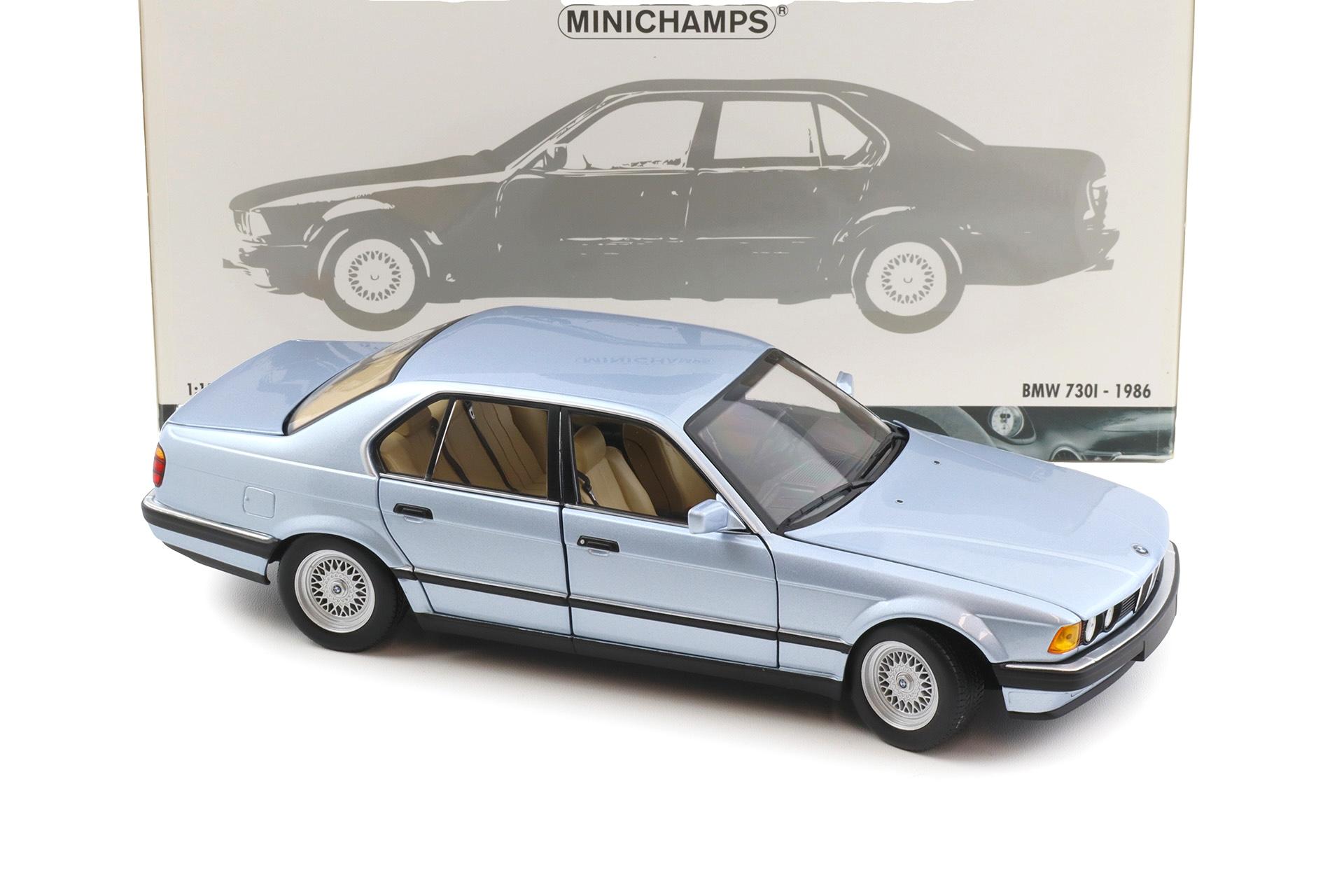 1:18 Minichamps BMW 730i E32 Limousine 1986 light blue metallic