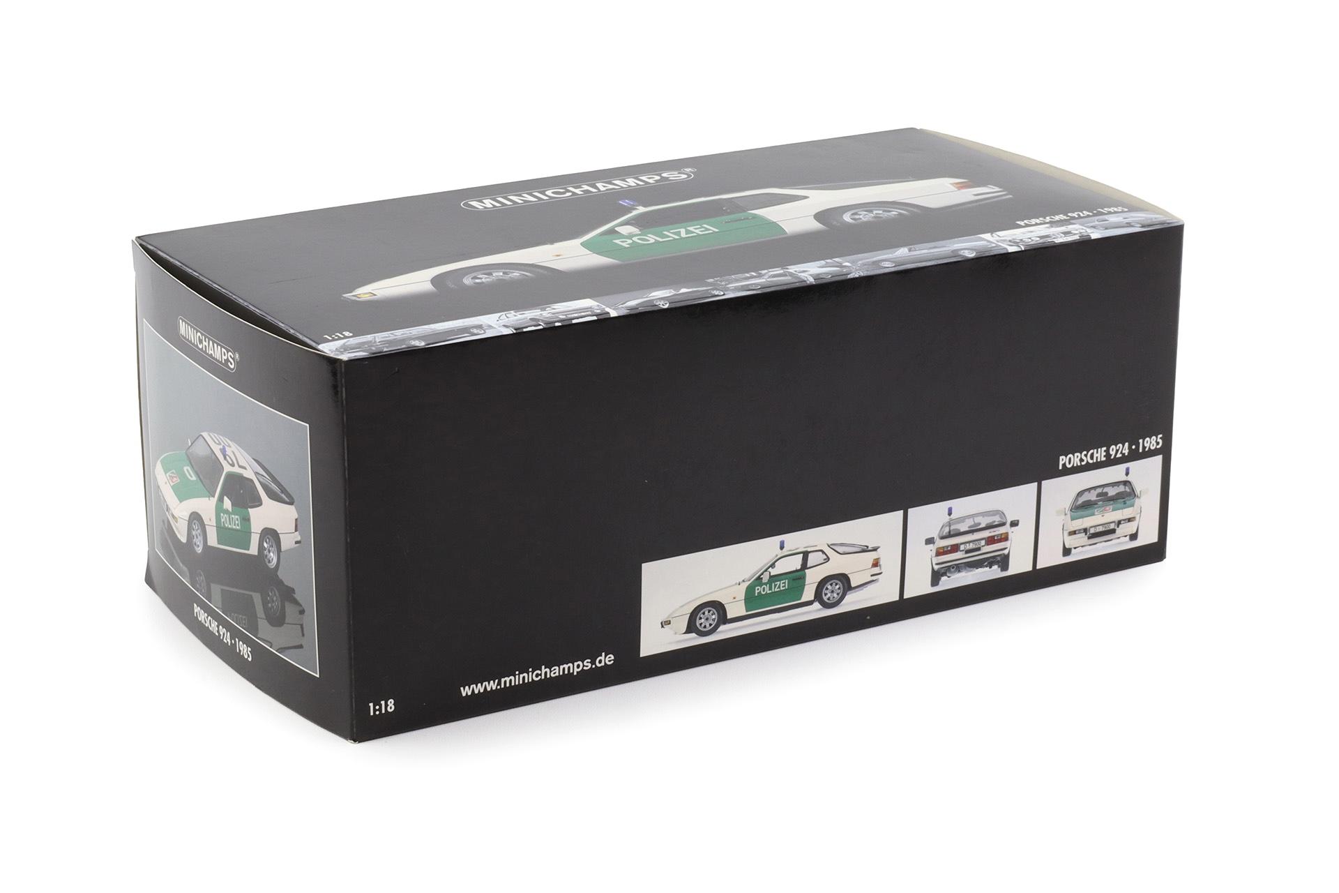 1:18 Minichamps Porsche 924 Polizei Autobahnpolizei Düsseldorf 1985