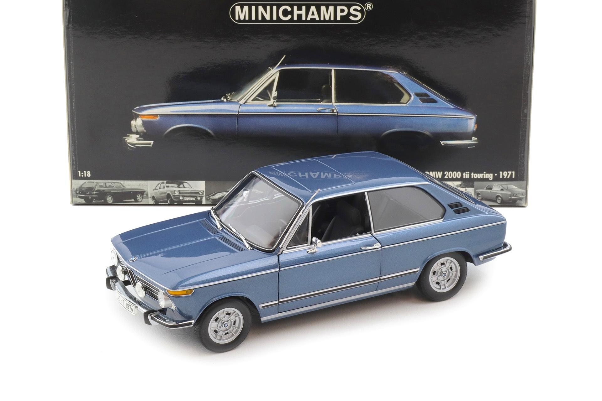 1:18 Minichamps BMW 2000 tii Touring 1971 blue metallic