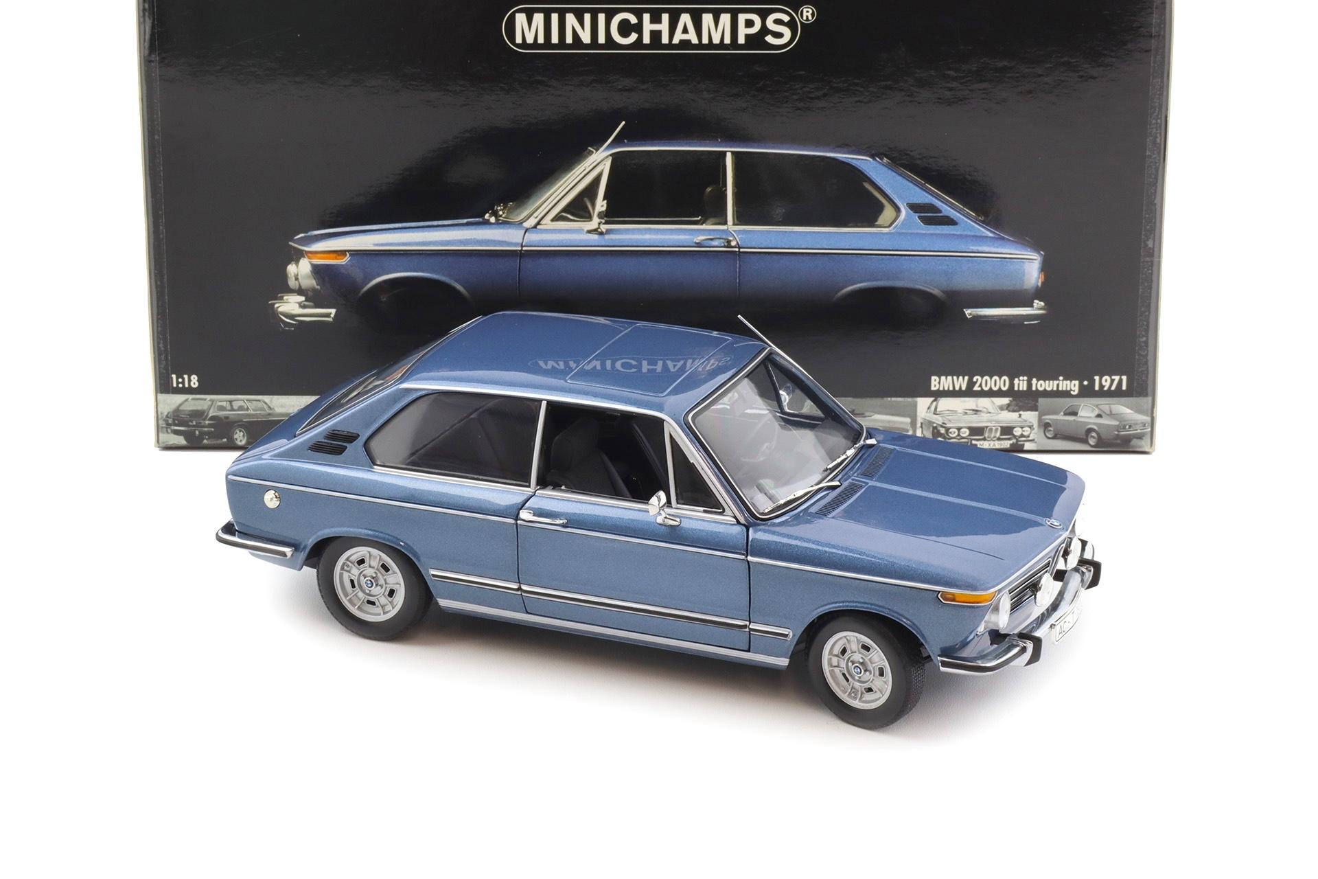 1:18 Minichamps BMW 2000 tii Touring 1971 blue metallic