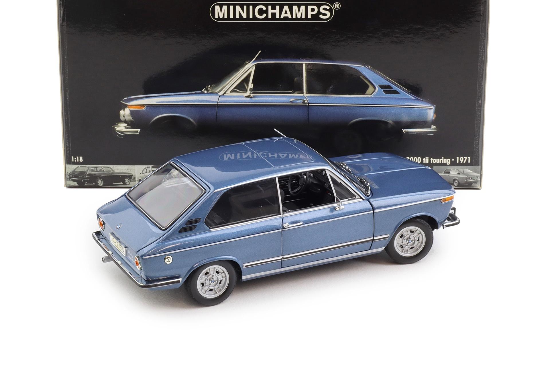 1:18 Minichamps BMW 2000 tii Touring 1971 blue metallic