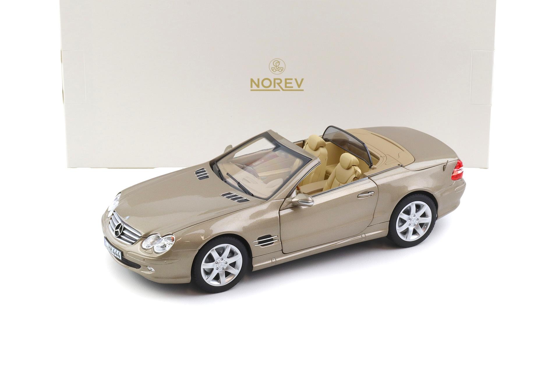 1:18 Norev Mercedes SL 500 R230 Convertible 2003 Travertin beige metallic