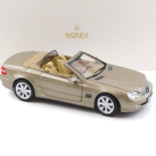 1:18 Norev Mercedes SL 500 R230 Convertible 2003 Travertin beige metallic