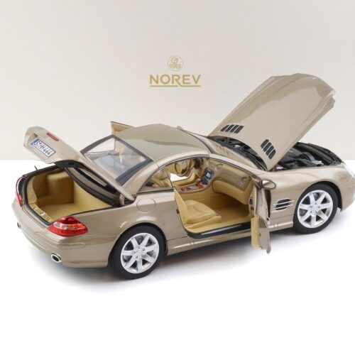 1:18 Norev Mercedes SL 500 R230 Convertible 2003 Travertin beige metallic