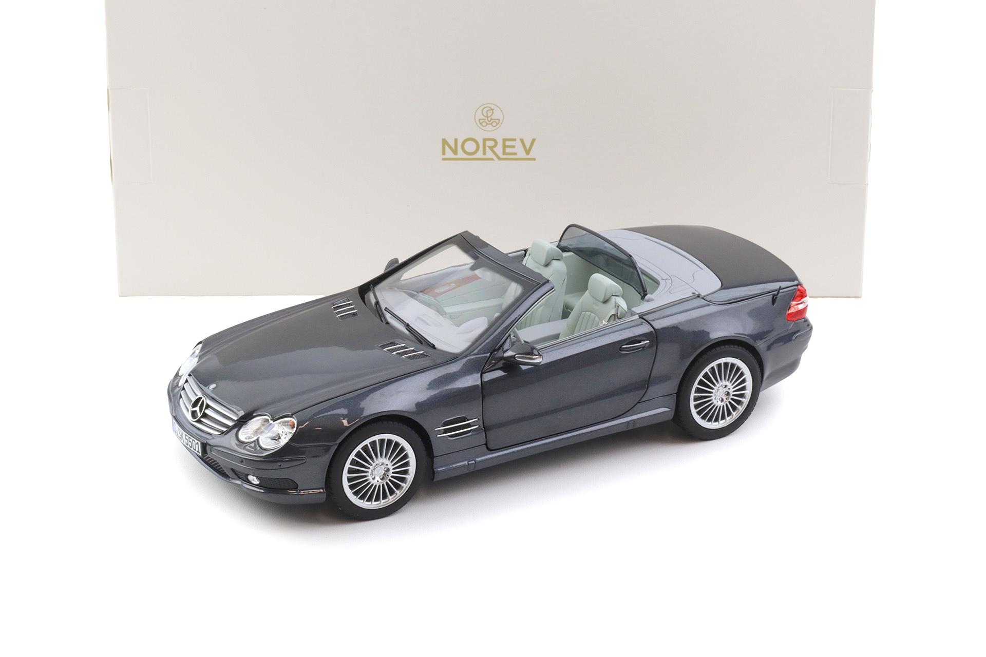 1:18 Norev Mercedes SL 55 AMG Convertible 2003 Tectite grey metallic - Limited 200 pcs.