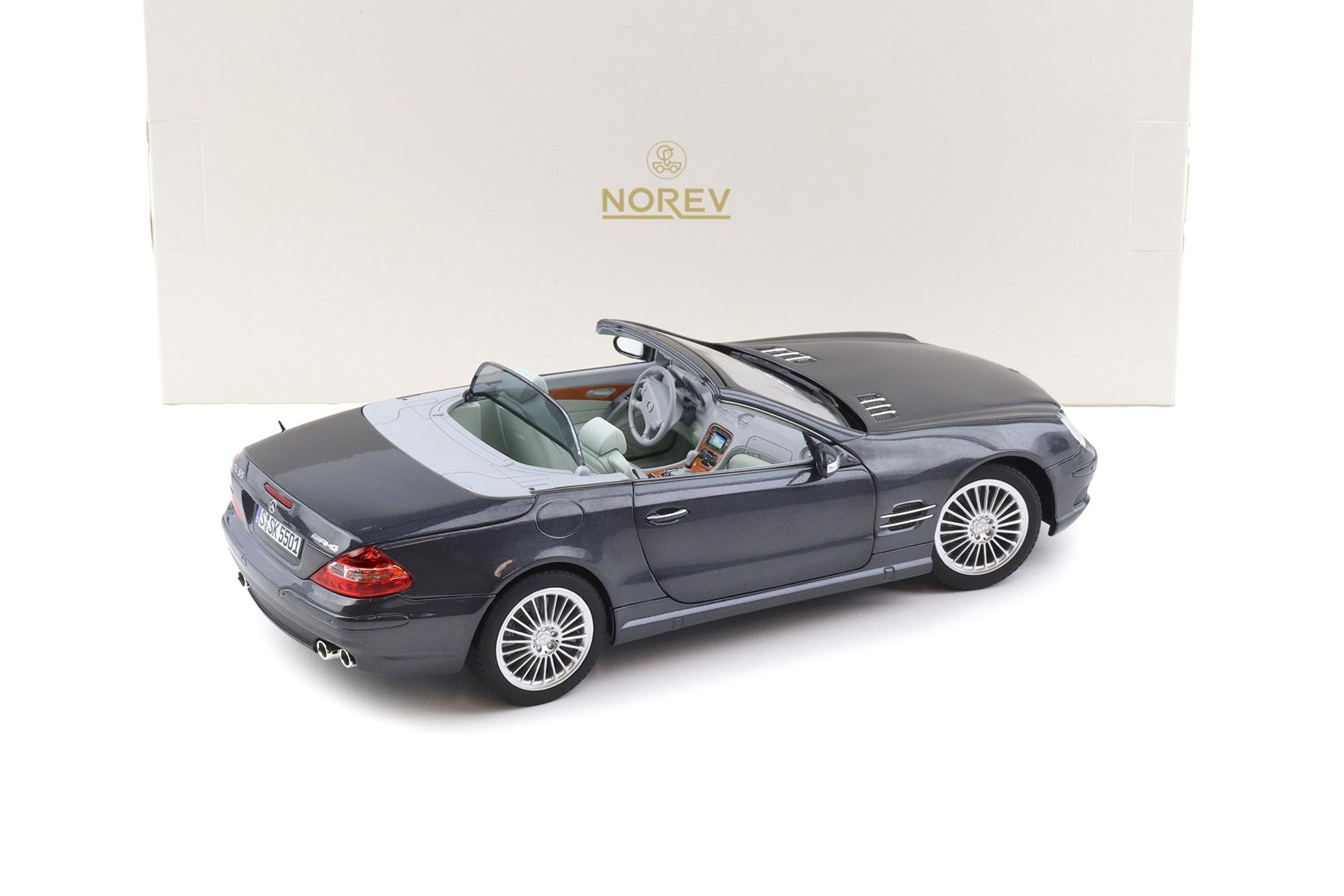 1:18 Norev Mercedes SL 55 AMG Convertible 2003 Tectite grey metallic - Limited 200 pcs.