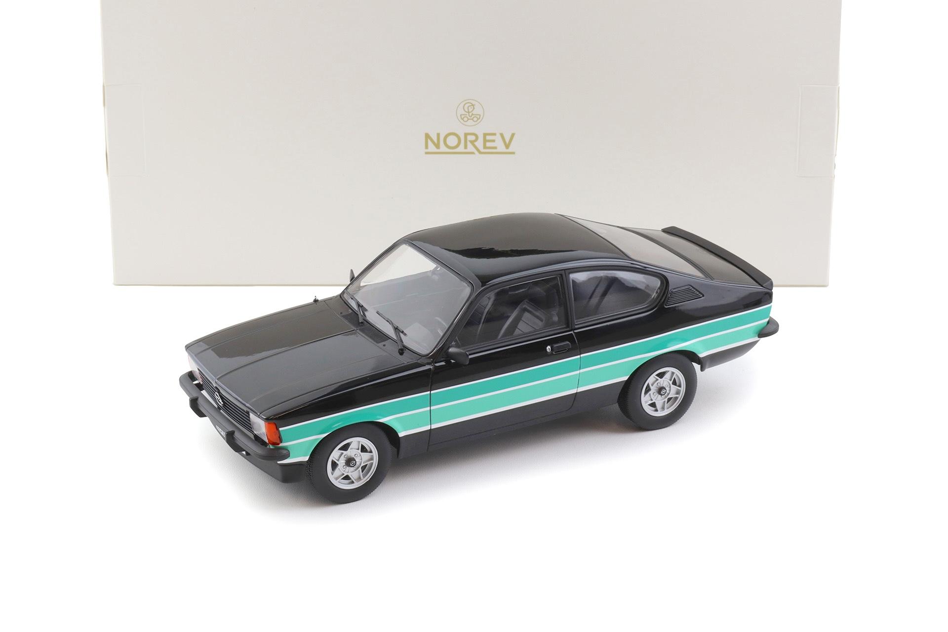 1:18 Norev Opel Kadett GT/E C-Coupe 1977 black/ green stripes - Limited 200 pcs.
