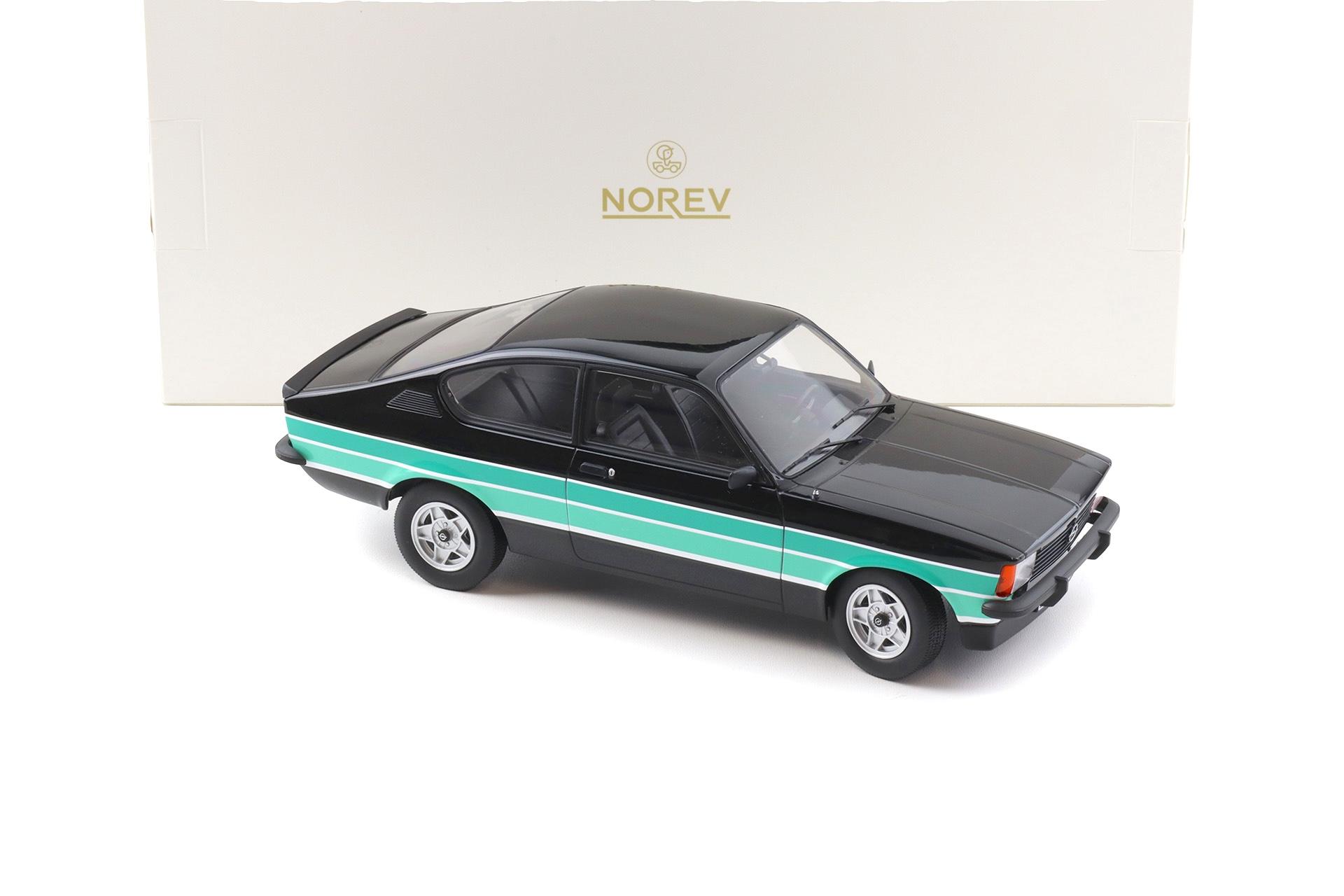 1:18 Norev Opel Kadett GT/E C-Coupe 1977 black/ green stripes - Limited 200 pcs.