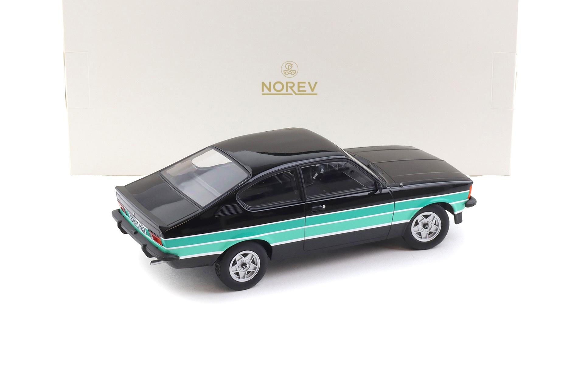 1:18 Norev Opel Kadett GT/E C-Coupe 1977 black/ green stripes - Limited 200 pcs.