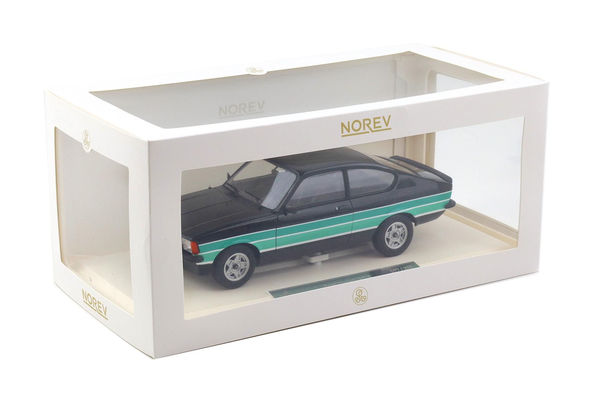 1:18 Norev Opel Kadett GT/E C-Coupe 1977 black/ green stripes - Limited 200 pcs.