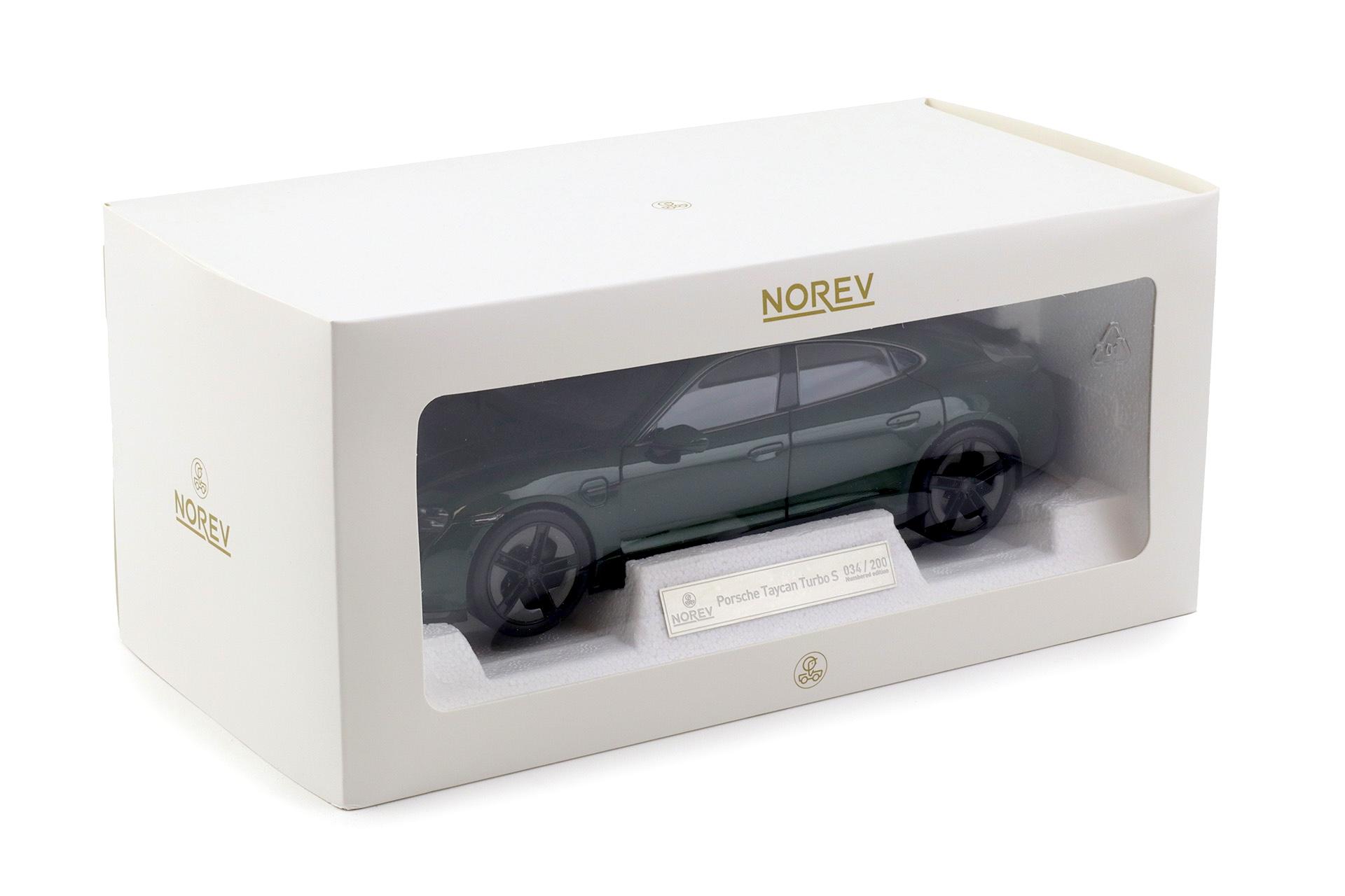 1:18 Norev Porsche Taycan Turbo S Oakgreen Neo 2024 - Limited 200 pcs.