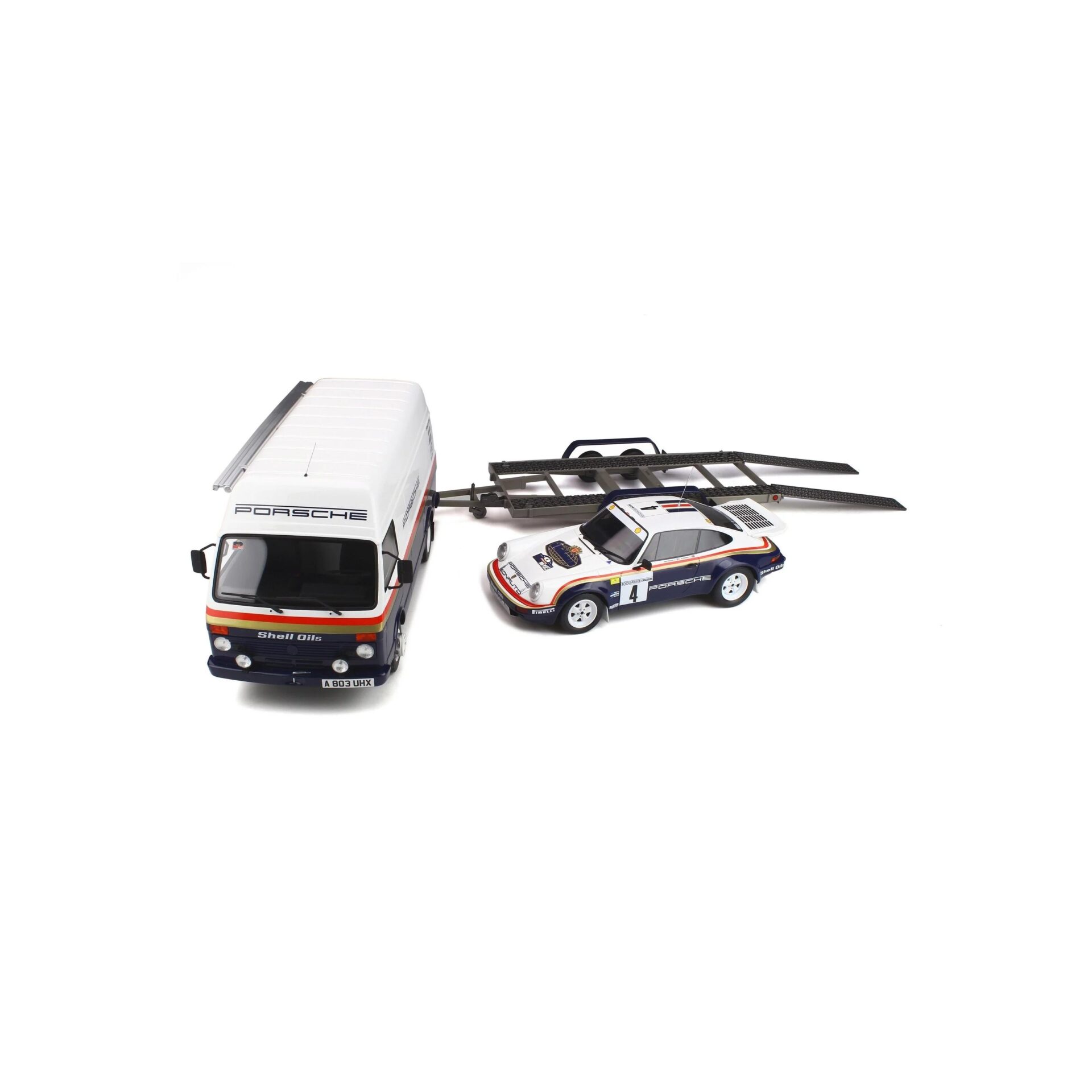 1:18 OTTO mobile OT331 Rallye Pack VW LT35 + Porsche 911 SC RS Toivonen 1984