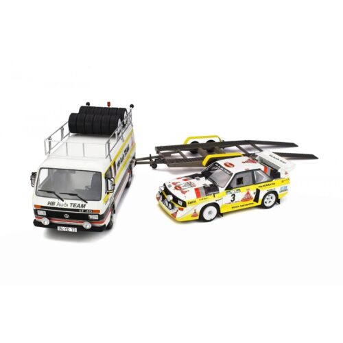 1:18 OTTO mobile OT276 Rallye Pack VW LT35 + Audi S1 Quattro HB Röhrl Portugal 1986