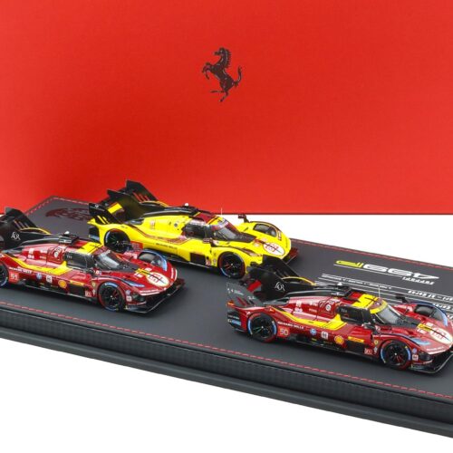 1:43 BBR Ferrari 499P Qatar 2025 Special Set of three with Showcase - Limited 50 pcs.
