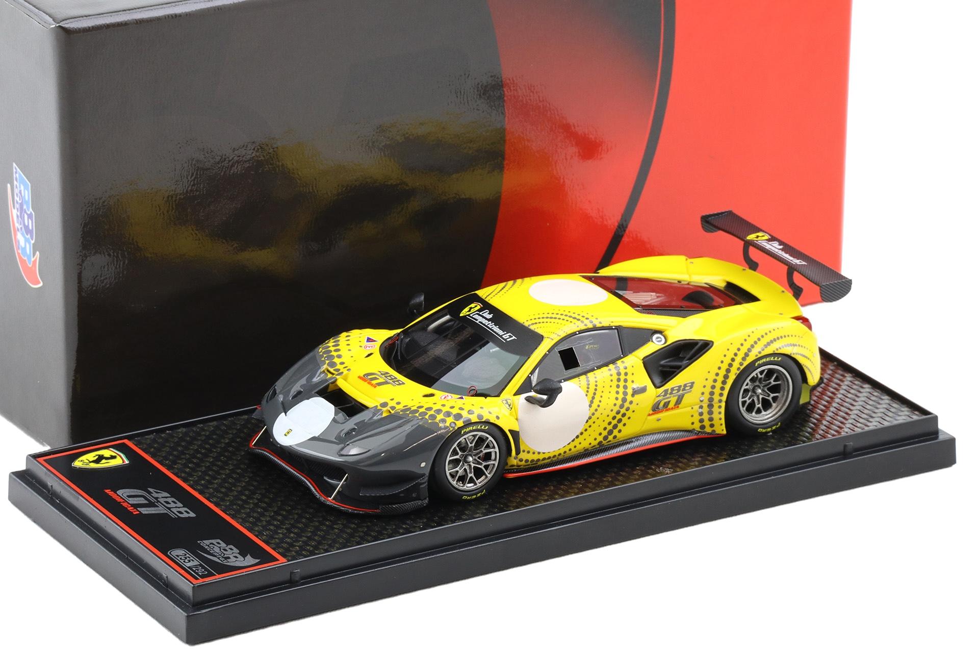 1:43 BBR Ferrari 488 GT Modificata yellow/ matt silver 2020 - Limited 292 pcs.