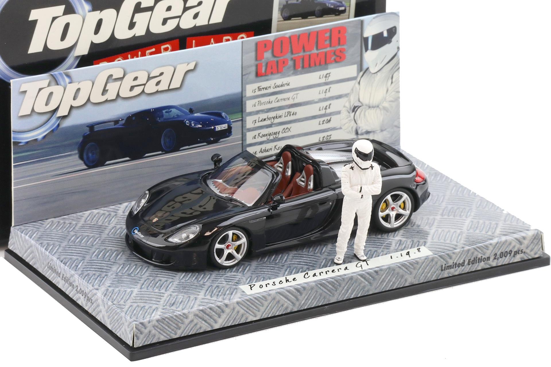 1:43 Minichamps Porsche Carrera GT black 2003 TOP Gear with figure