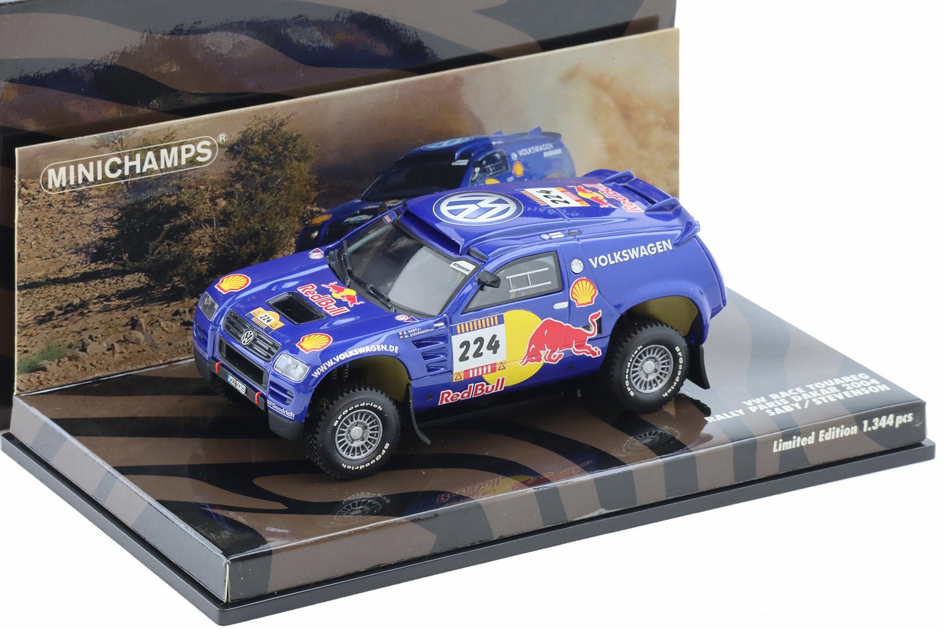 1:43 Minichamps VW Race Touareg Rally Paris Dakar 2004 Saby/ Stevenson #224