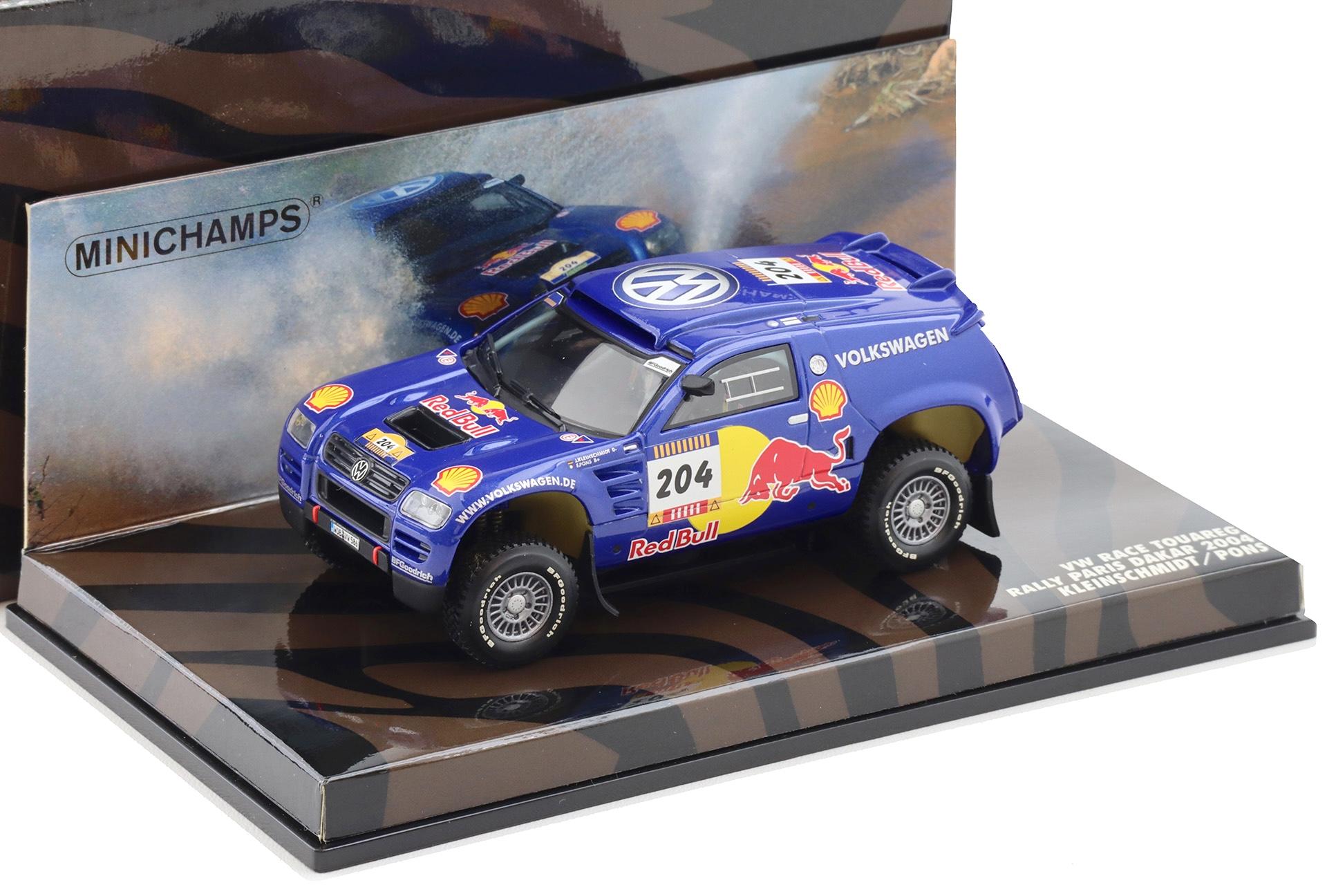 1:43 Minichamps VW Race Touareg Rally Paris Dakar 2004 Kleinschmidt/ Pons #204