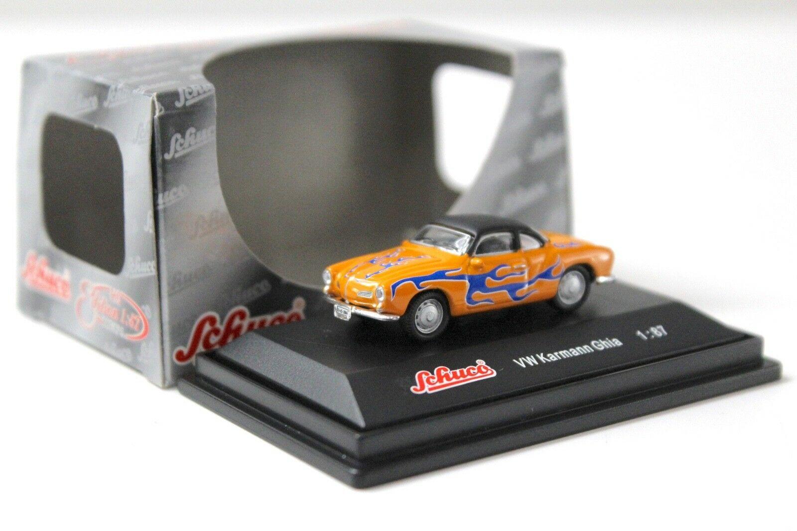 ID 31520 orig.jpg 1:87 Schuco VW Karmann Ghia orange / blue Flames