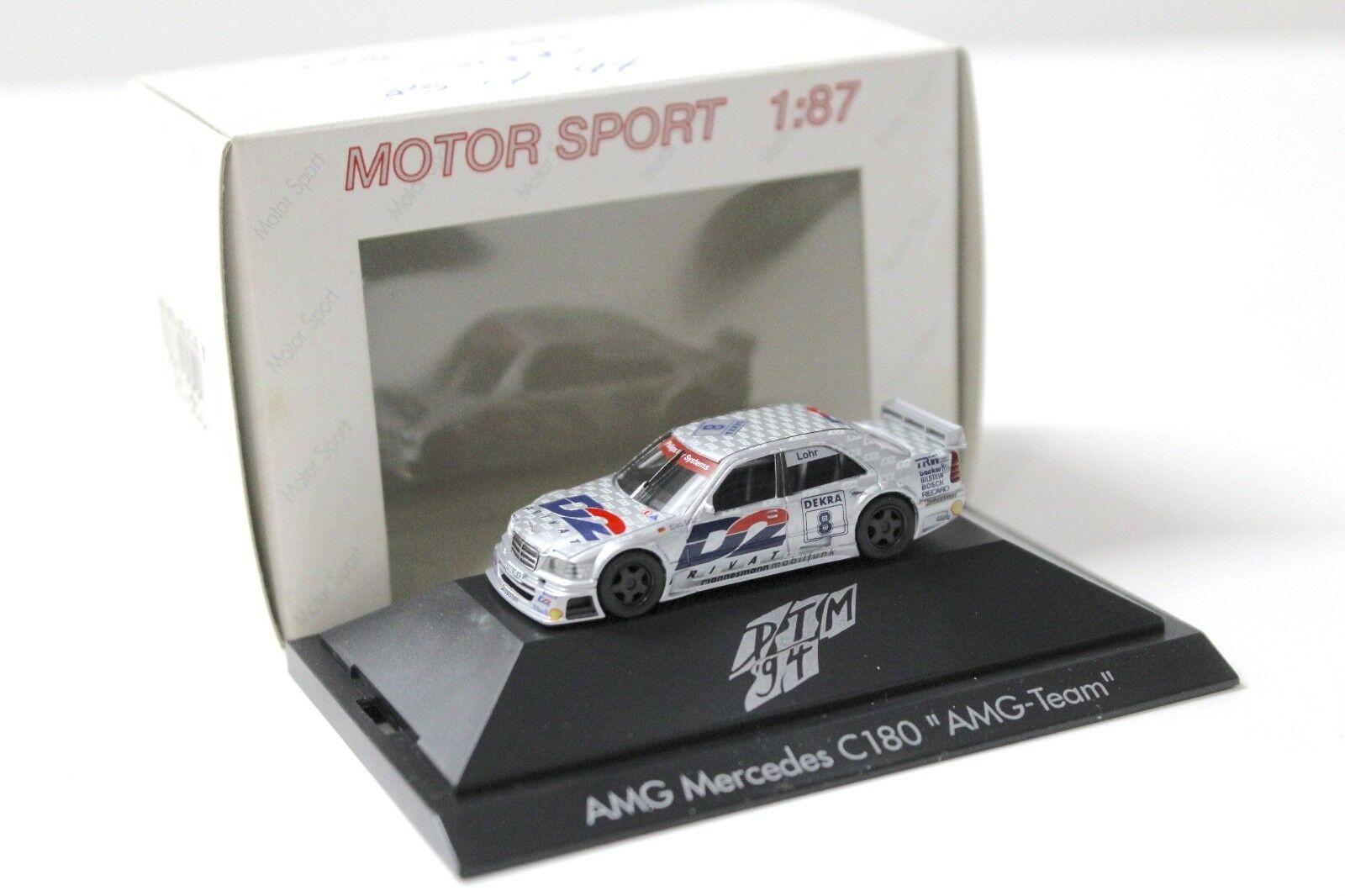 1:87 Herpa AMG Mercedes C180 AMG-Team Lohr #8 D2 silver