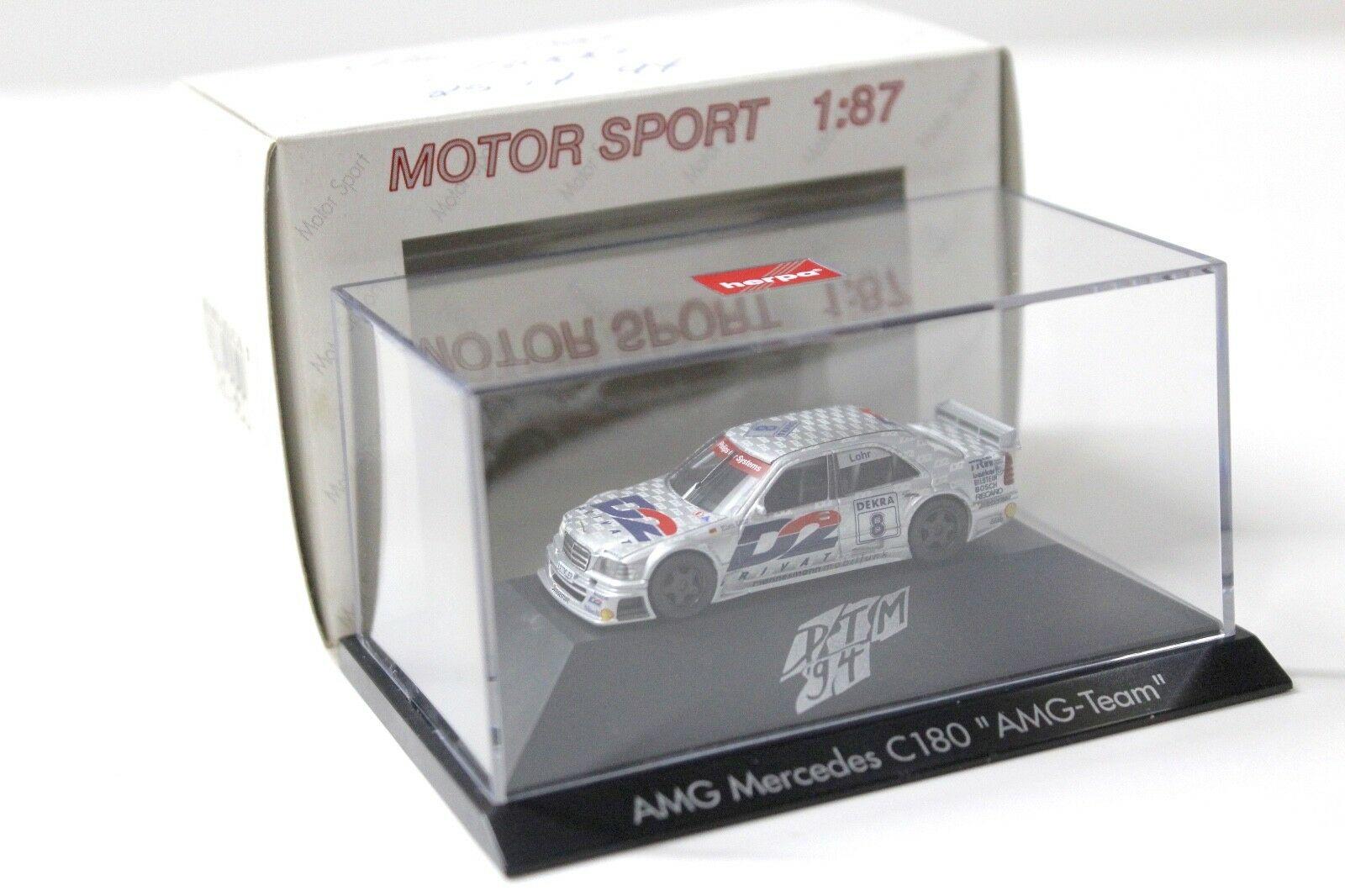 1:87 Herpa AMG Mercedes C180 AMG-Team Lohr #8 D2 silver