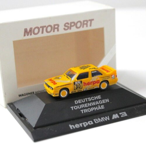 1:87 Herpa BMW M3 E30 DTT #30 Heger Neumeister HERPA yellow