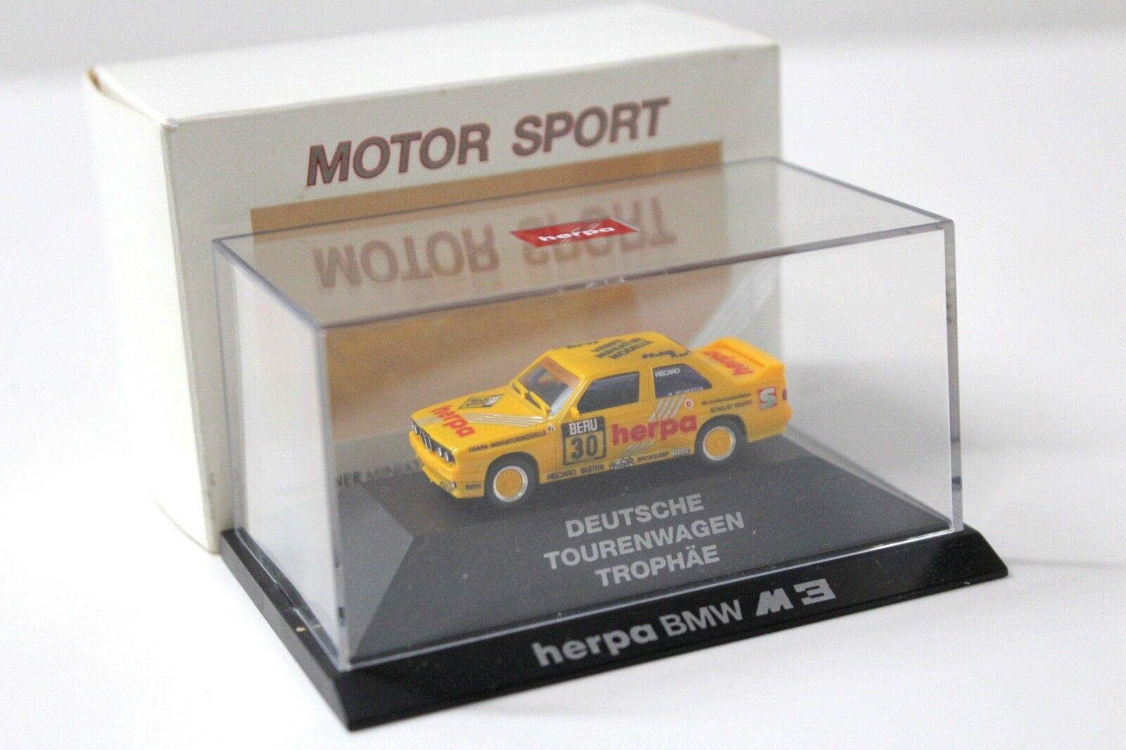1:87 Herpa BMW M3 E30 DTT #30 Heger Neumeister HERPA yellow