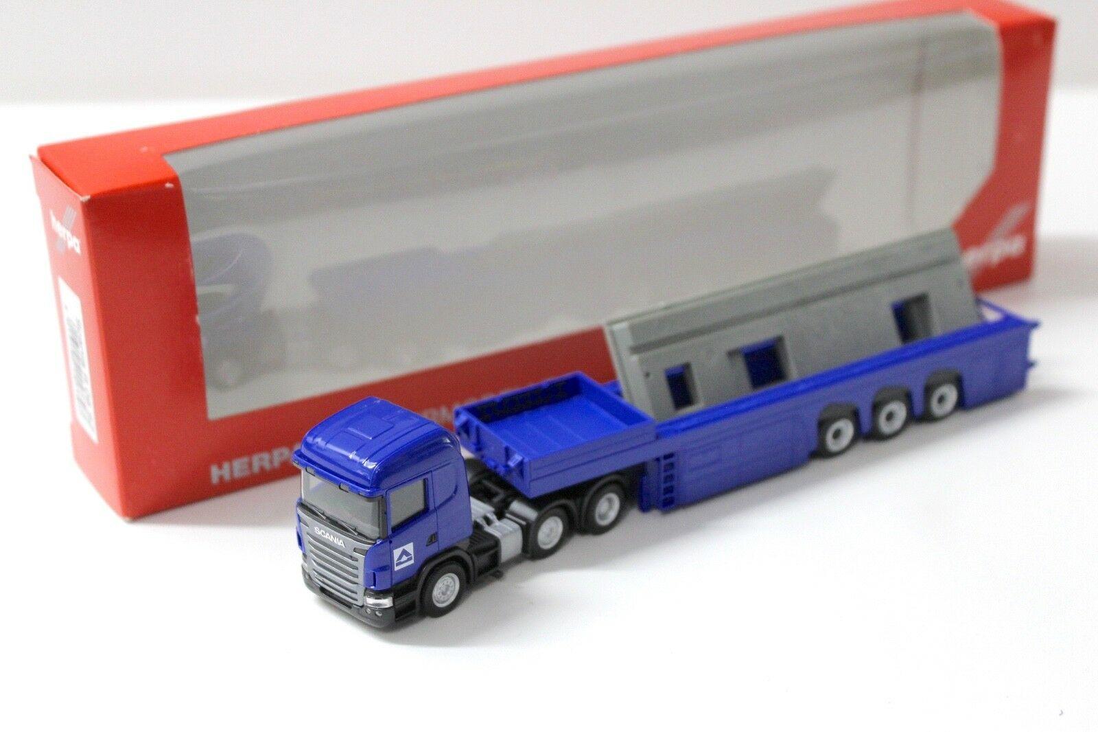 ID 32142 orig.jpg 1:87 Herpa Scania R 09 SZ Hochtief Schwerlast blue
