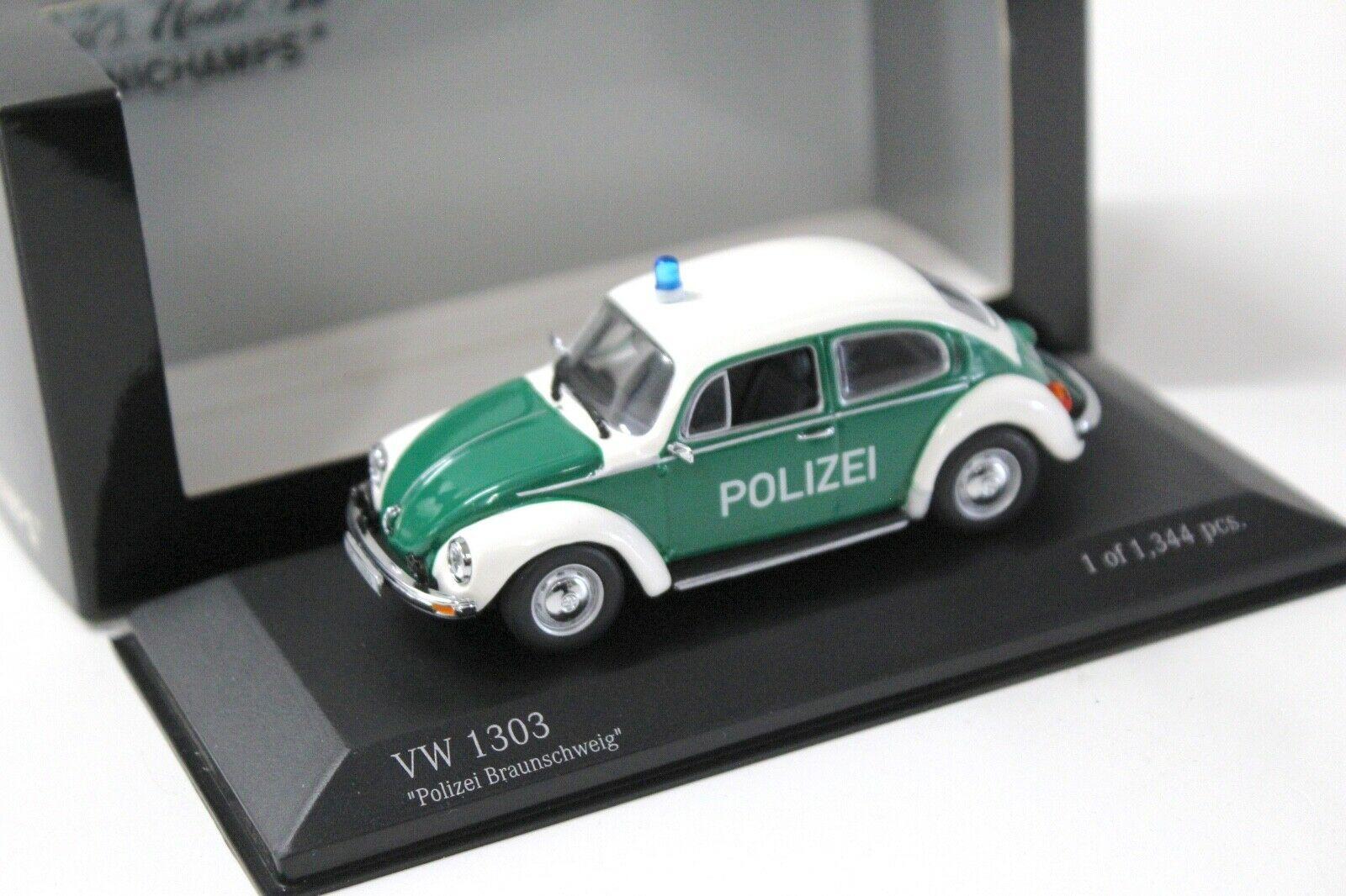 ID 33745 orig.jpg 1:43 Minichamps VW Käfer 1303 Polizei Braunschweig green/ white