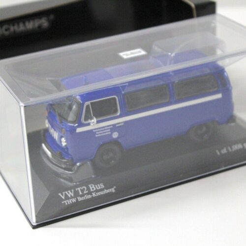 1:43 Minichamps VW T2 Bus THW Berlin-Kreuzberg blue