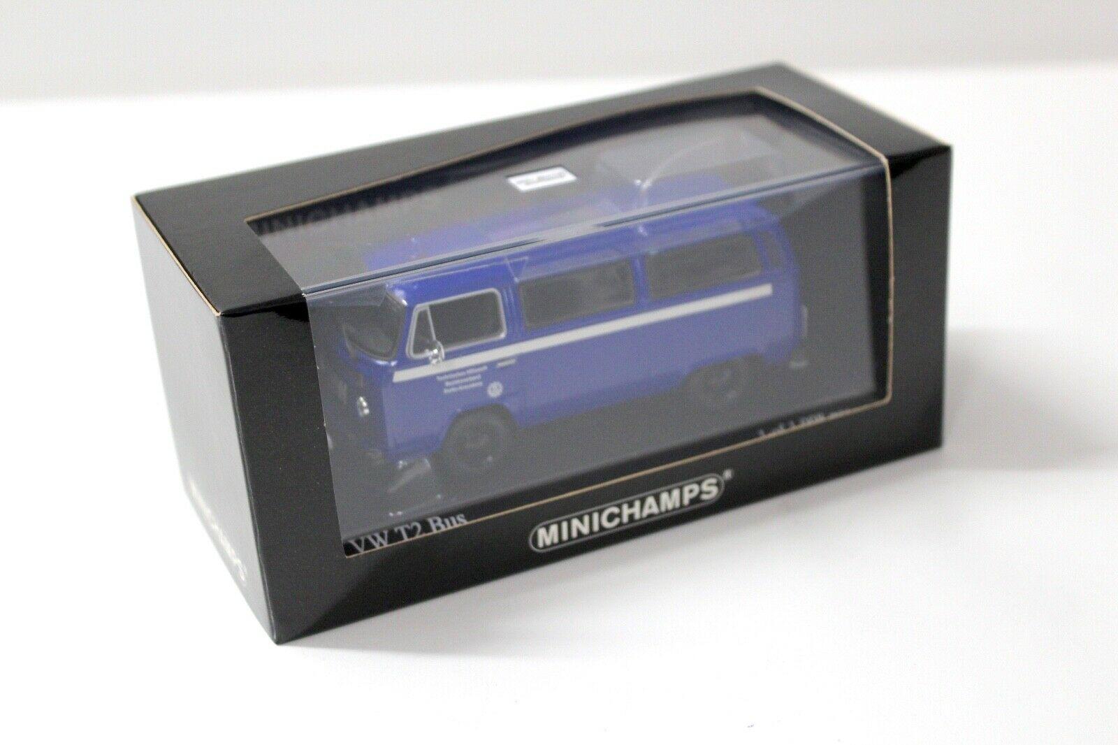 1:43 Minichamps VW T2 Bus THW Berlin-Kreuzberg blue