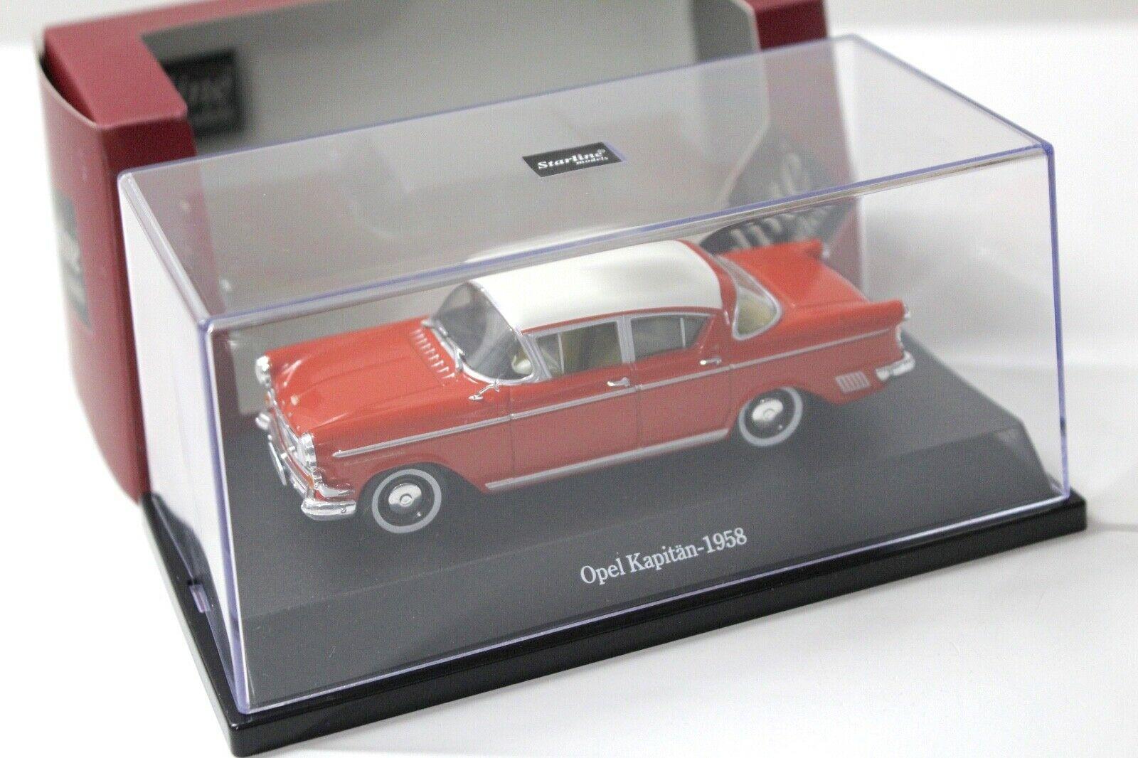 1:43 Starline Opel Kapitän 1958 red