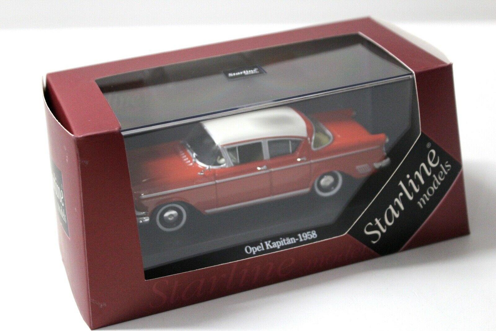 1:43 Starline Opel Kapitän 1958 red