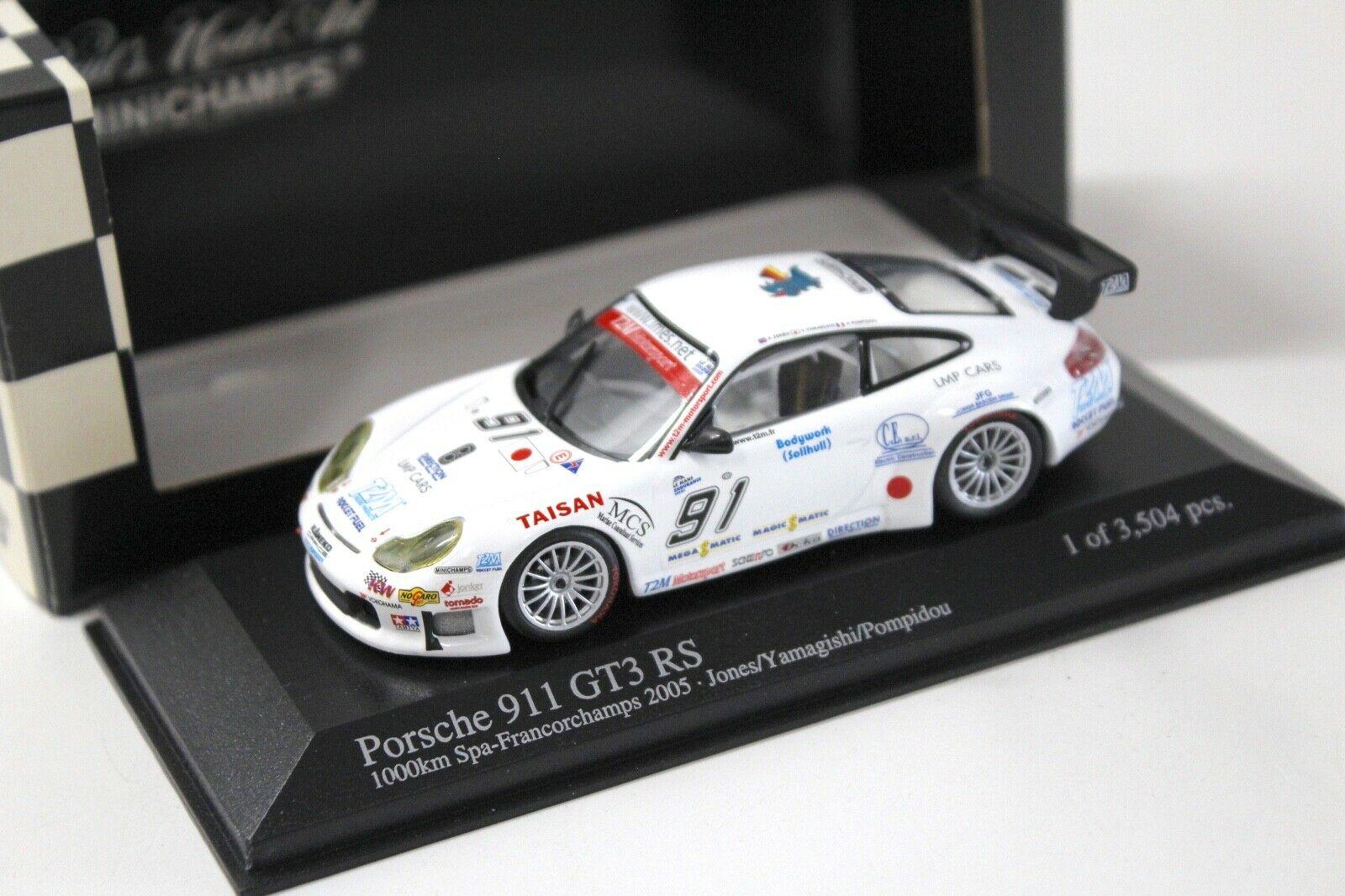 1:43 Minichamps Porsche 911 996 GT3 RS 1000km SPA 2005 #91
