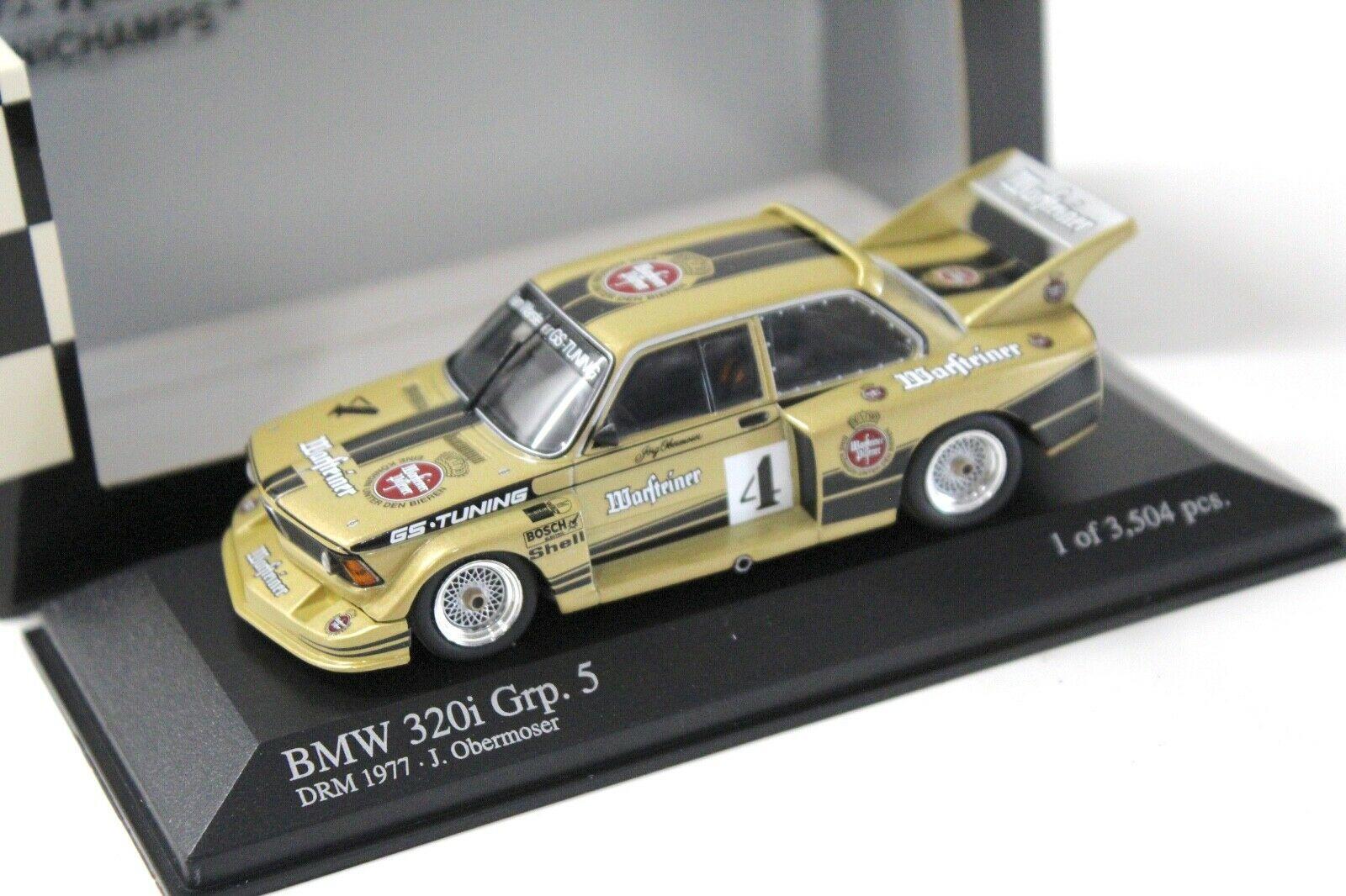 1:43 Minichamps BMW 320i Grp.5 DRM 1977 Warsteiner #4 gold