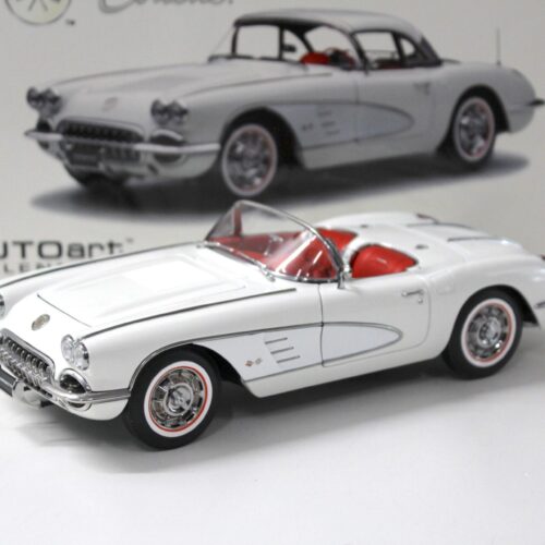 1:18 AUTOart Chevrolet Corvette C1 Snowcrest white 1958 - Image 1