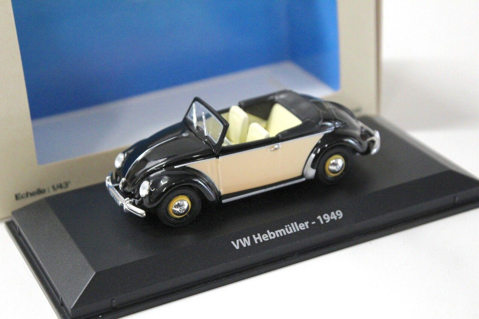 1:43 Norev VW Hebmüller Cabriolet 1949 black/ beige