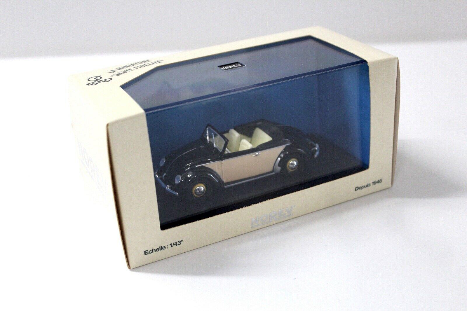 1:43 Norev VW Hebmüller Cabriolet 1949 black/ beige