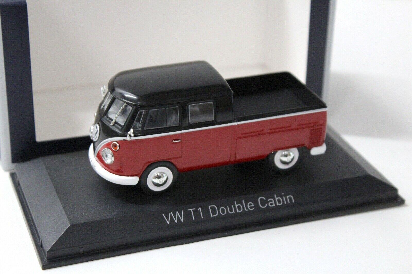 1:43 Norev VW T1 Double Cab Cabin 1961 red/ black