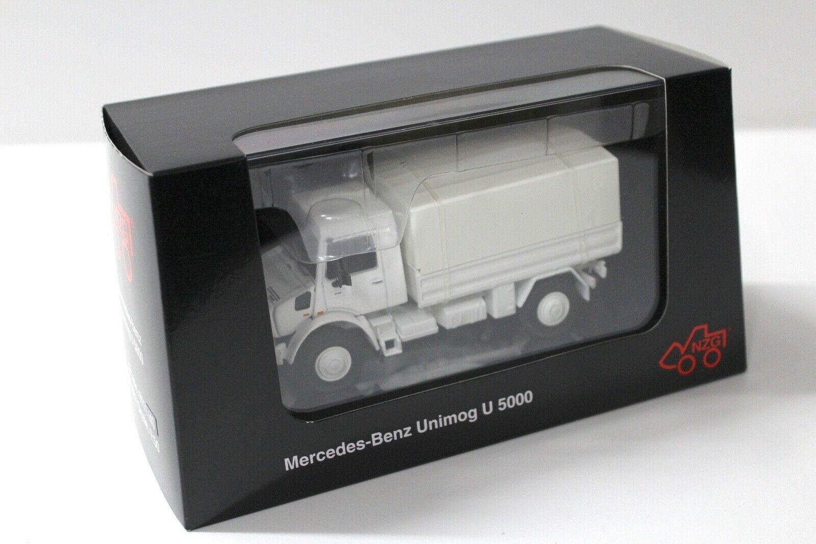 1:50 NZG Mercedes Unimog U5000 Plane white